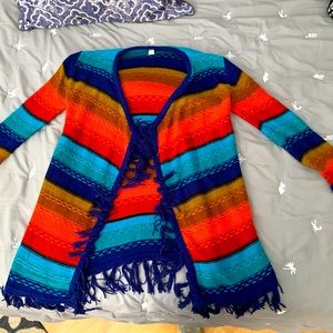 Colorful - open front knit cardigan